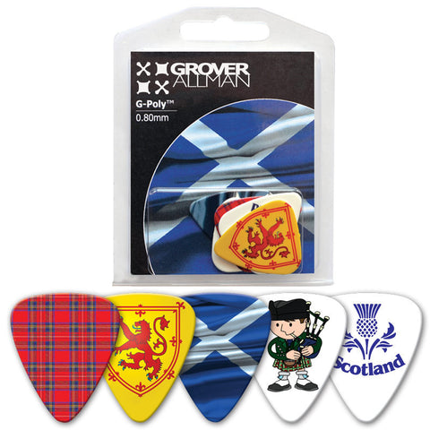 Countries of the World - Scotland Multi Pack - Custom Printed Picks - Custom Plektrum - Plektren Bedrucken - puas personalizadas