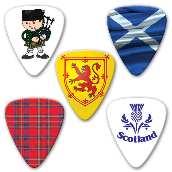 Countries of the World - Scotland Multi Pack - Custom Printed Picks - Custom Plektrum - Plektren Bedrucken - puas personalizadas