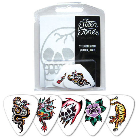 Steen Jones - Multi Pack 2 - Custom Printed Picks - Custom Plectrum - Plektren Bedrucken - Mediators - 1