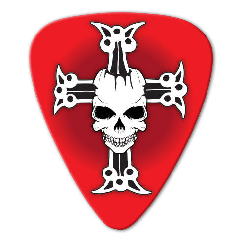 Skull Theme - Cross & Skull Picks (10 pack) - Custom Printed Picks - Custom Plectrum - Plektren Bedrucken - Mediators