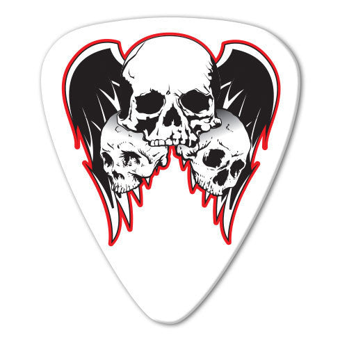 Skull Theme - Wings & Skulls Picks (10 pack) - Custom Printed Picks - Custom Plectrum - Plektren Bedrucken - Mediators