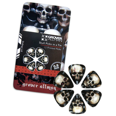 Pick Tin - Skull - Custom Printed Picks - Custom Plektrum - Plektren Bedrucken - puas personalizadas