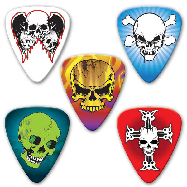 Themed Series - Skull Multi Pack - Custom Printed Picks - Custom Plectrum - Plektren Bedrucken - Mediators - 2
