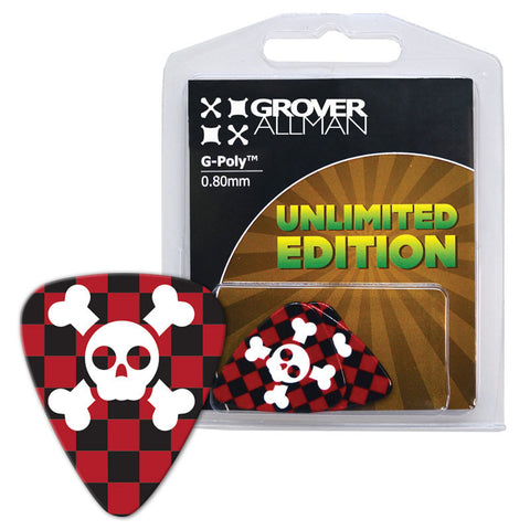Unlimited Edition - Skull & Checker Multi Pack - Custom Printed Picks - Custom Plectrum - Plektren Bedrucken - Mediators - 1