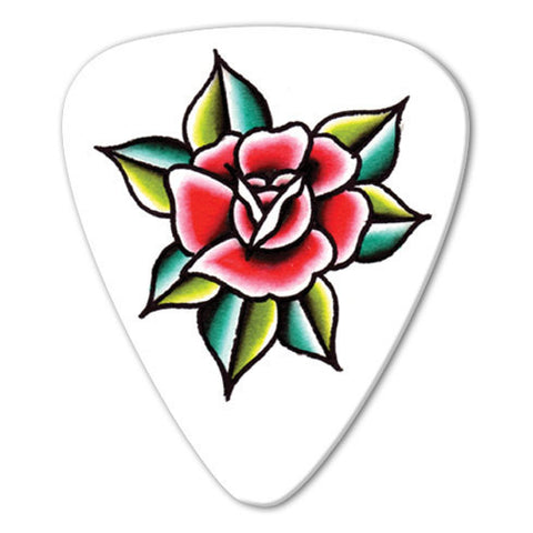 Steen Jones - Red Flower Picks (10 pack) - Custom Printed Picks - Custom Plectrum - Plektren Bedrucken - Mediators