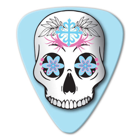 Sugar Skull Theme - Blue Skull Picks (10 pack) - Custom Printed Picks - Custom Plectrum - Plektren Bedrucken - Mediators