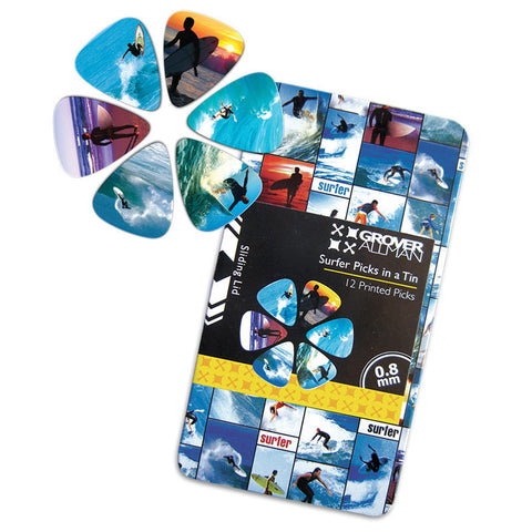 Pick Tin - Surfer - Custom Printed Picks - Custom Plektrum - Plektren Bedrucken - puas personalizadas