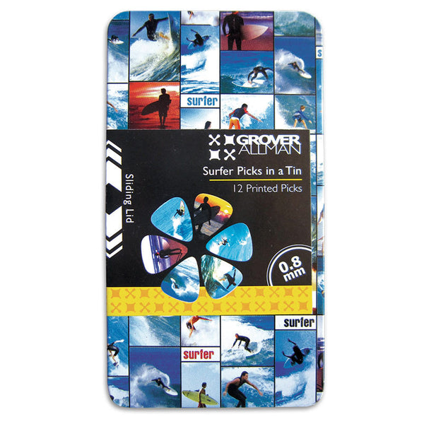 Pick Tin - Surfer - Custom Printed Picks - Custom Plektrum - Plektren Bedrucken - puas personalizadas