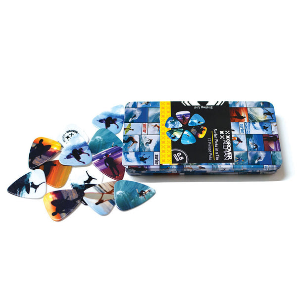 Pick Tin - Surfer - Custom Printed Picks - Custom Plektrum - Plektren Bedrucken - puas personalizadas
