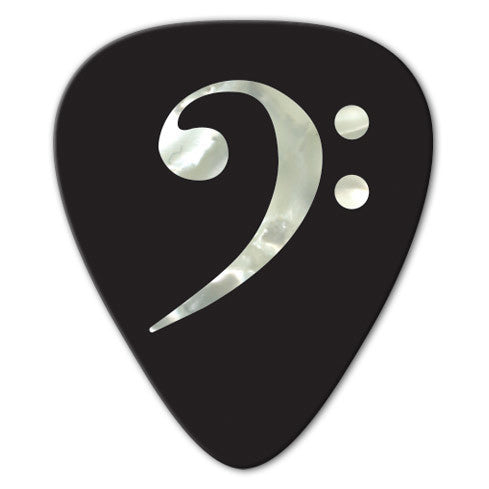 Unlimited Edition - Pearl Bass Clef Picks (10 pack) - Custom Printed Picks - Custom Plectrum - Plektren Bedrucken - Mediators