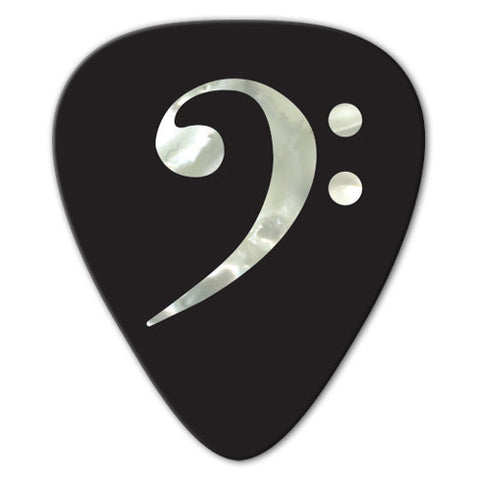 Unlimited Edition - Pearl Bass Clef Picks (10 pack) - Custom Printed Picks - Custom Plectrum - Plektren Bedrucken - Mediators