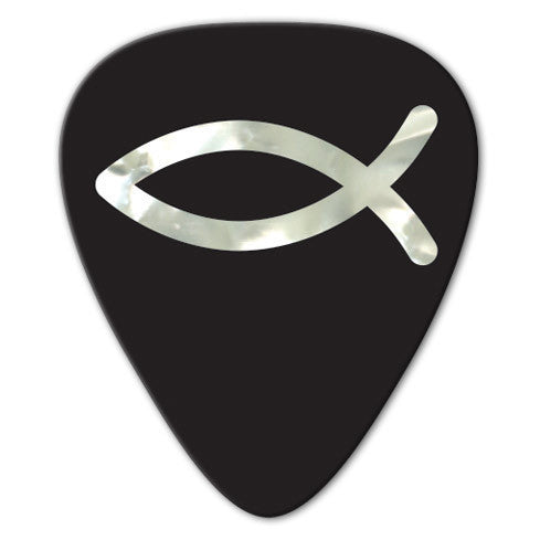 Unlimited Edition - Pearl Christian Fish Picks (10 pack) - Custom Printed Picks - Custom Plectrum - Plektren Bedrucken - Mediators