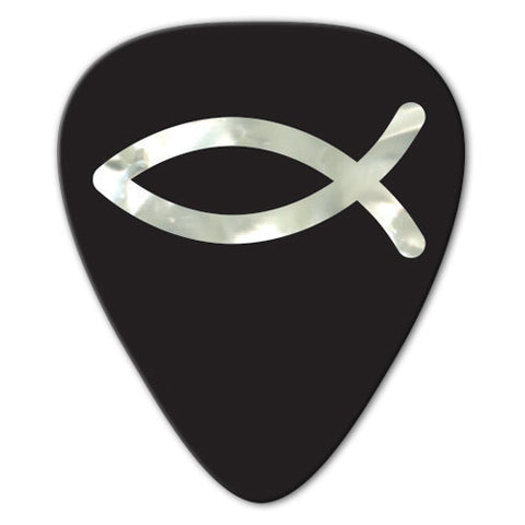 Unlimited Edition - Pearl Christian Fish Picks (10 pack) - Custom Printed Picks - Custom Plectrum - Plektren Bedrucken - Mediators