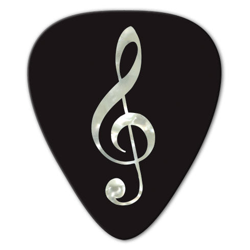 Unlimited Edition - Pearl Treble Clef Picks (10 pack) - Custom Printed Picks - Custom Plectrum - Plektren Bedrucken - Mediators