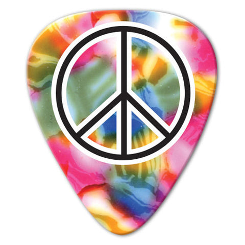 Unlimited Edition - Rainbow Peace Sign Picks (10 pack) - Custom Printed Picks - Custom Plectrum - Plektren Bedrucken - Mediators