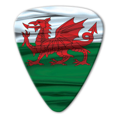 Wales - Welsh Photo Flag Picks (10 pack) - Custom Printed Picks - Custom Plectrum - Plektren Bedrucken - Mediators