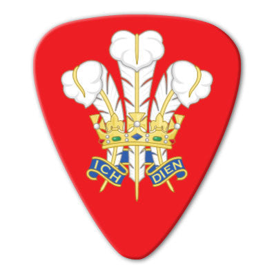 Wales - Prince of Wales Feathers Picks (10 pack) - Custom Printed Picks - Custom Plectrum - Plektren Bedrucken - Mediators