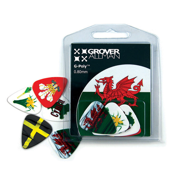 Countries of the World - Wales Multi Pack - Custom Printed Picks - Custom Plectrum - Plektren Bedrucken - Mediators - 3