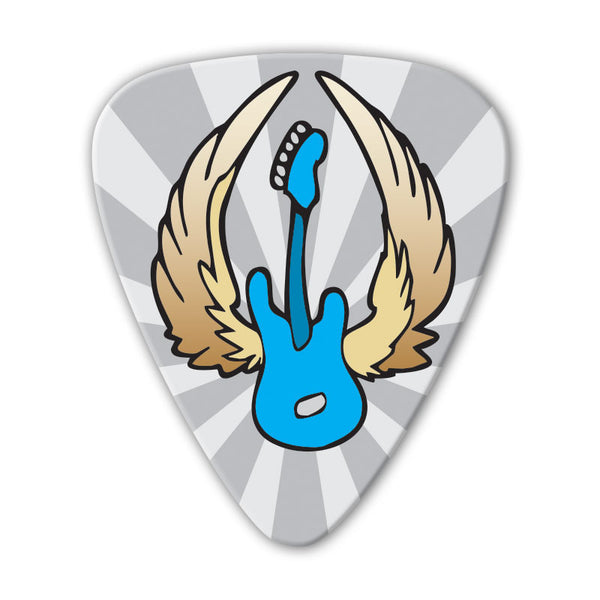 Unlimited Edition - Winged Guitar Multi Pack - Custom Printed Picks - Custom Plectrum - Plektren Bedrucken - Mediators - 2